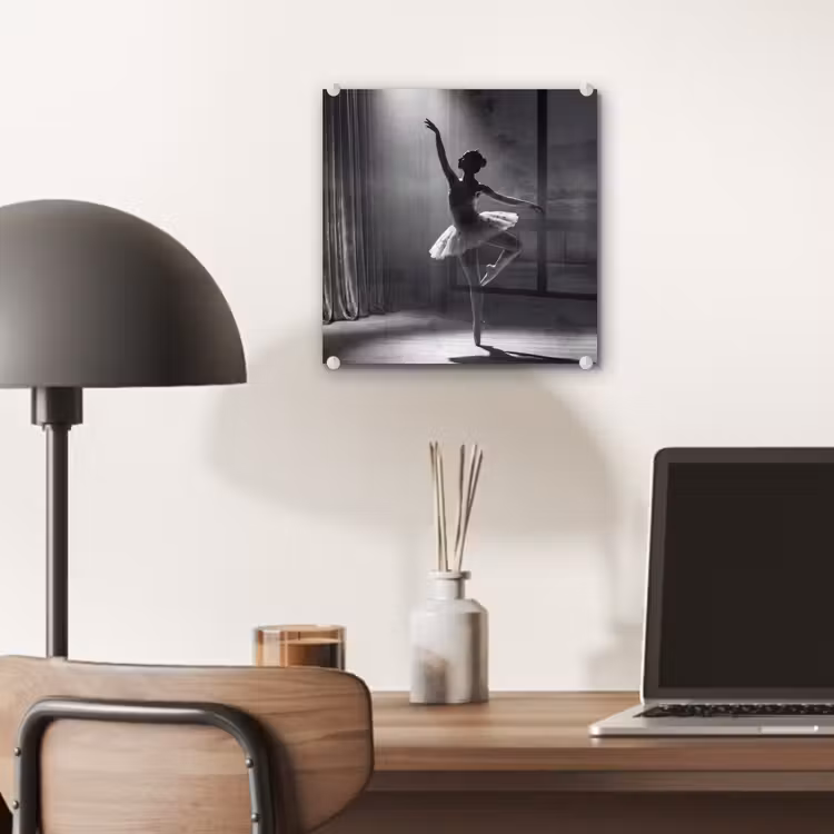 Danser - Podium - Zwart-wit - Kunst - Klassiek plexiglas 5mm klein -sfeer6