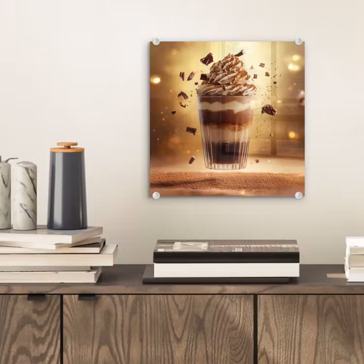 Dessert - Chocolade - Zoet - Eten plexiglas 5mm klein -sfeer1