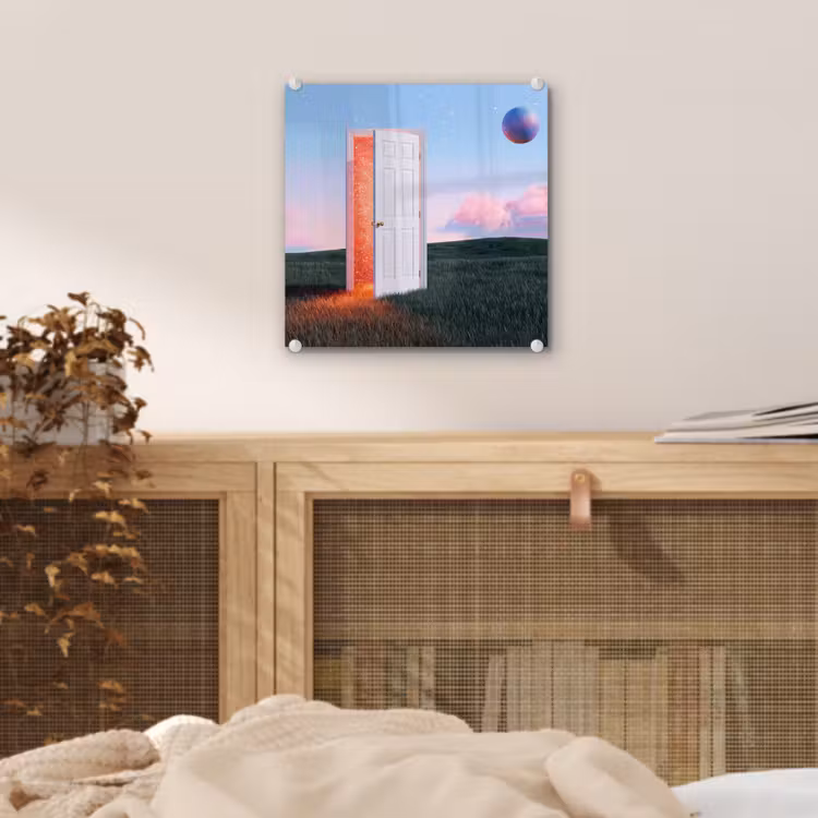 Glas schilderij - Deur - Fantasie - Ruimte - Deur - Fantasie - Ruimte plexiglas 5mm klein
