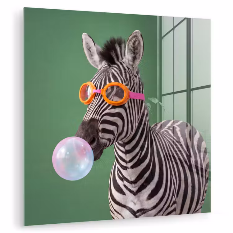 Dier - Bril - Bel - Modern - Groen plexiglas 5mm klein -zzzproduct_nieuw