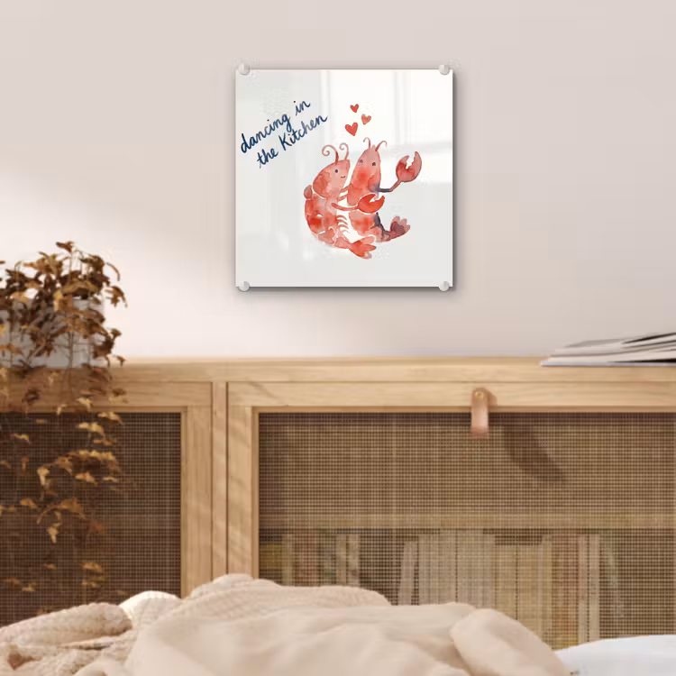 Dier - Dans - Liefde - Waterverf - Rood plexiglas 5mm klein -sfeer4