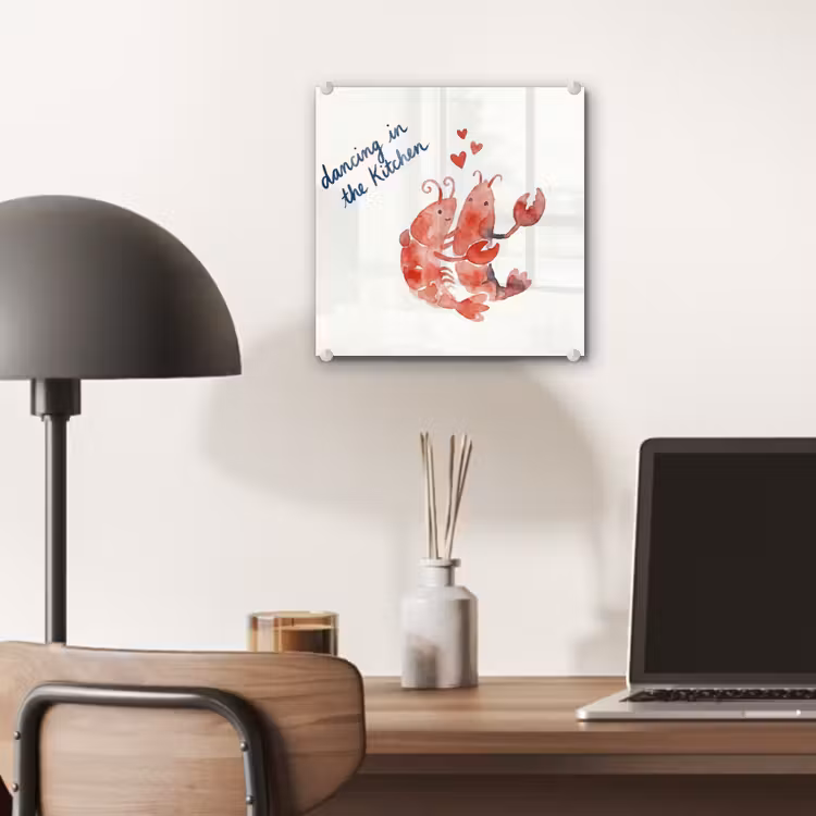 Dier - Dans - Liefde - Waterverf - Rood plexiglas 5mm klein -sfeer6