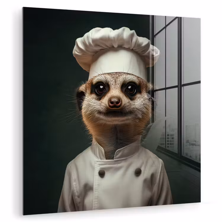 Dier - Kok - Stokstaartje plexiglas 5mm klein -zzzproduct_nieuw