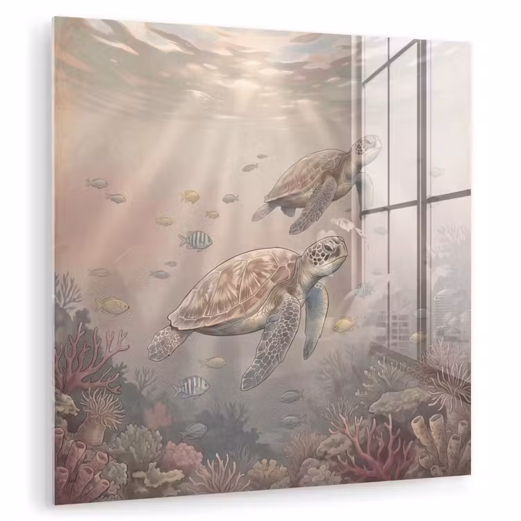 Dier - Onderwater - Oceaan - Illustratie - Zeeleven plexiglas 5mm klein -zzzproduct_nieuw
