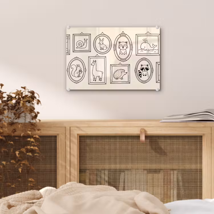 Dieren - Illustratie - Lijsten - Galerij - Speels plexiglas 5mm klein -sfeer4