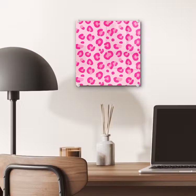 Dierenprint - Patroon - Abstract - Modern - Roze plexiglas 5mm klein -sfeer6