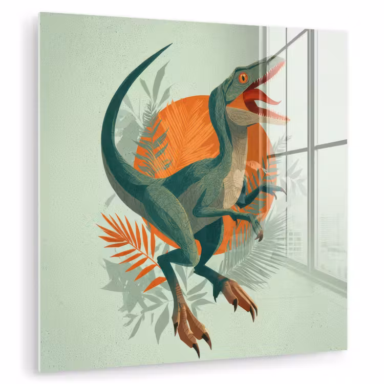 Dino - Bladeren - Grafisch - Groen plexiglas 5mm klein -zzzproduct_nieuw
