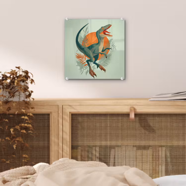 Dino - Bladeren - Grafisch - Groen plexiglas 5mm klein -sfeer4