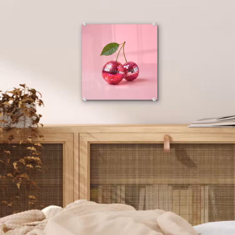 Disco - Kersen - Roze plexiglas 5mm klein -sfeer4