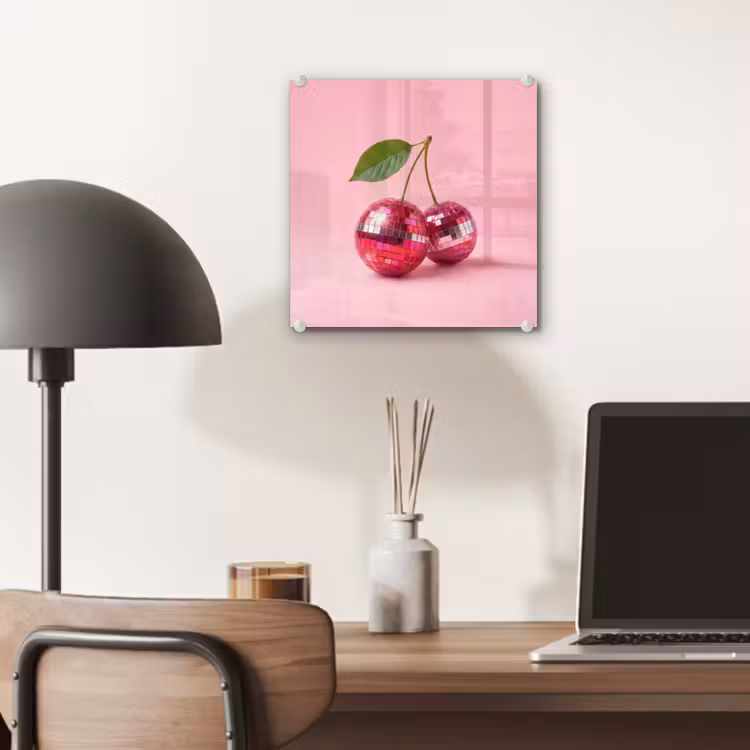 Disco - Kersen - Roze plexiglas 5mm klein -sfeer6