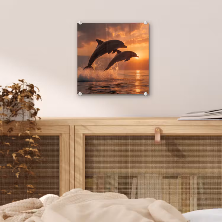 Dolfijnen - Zee - Realistisch plexiglas 5mm klein -sfeer4
