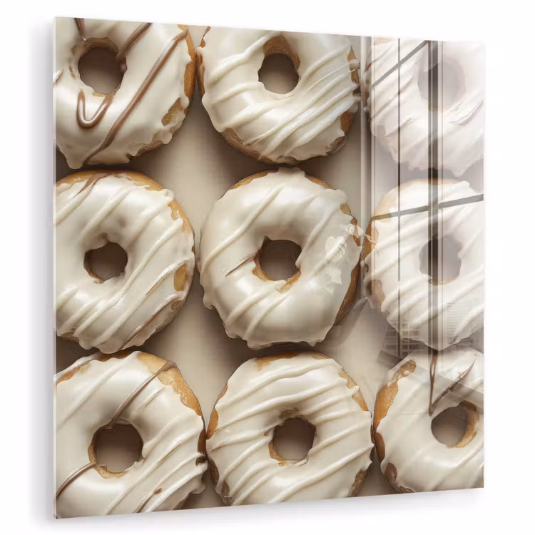 Donuts - Chocolade - Wit - Beige plexiglas 5mm klein -zzzproduct_nieuw