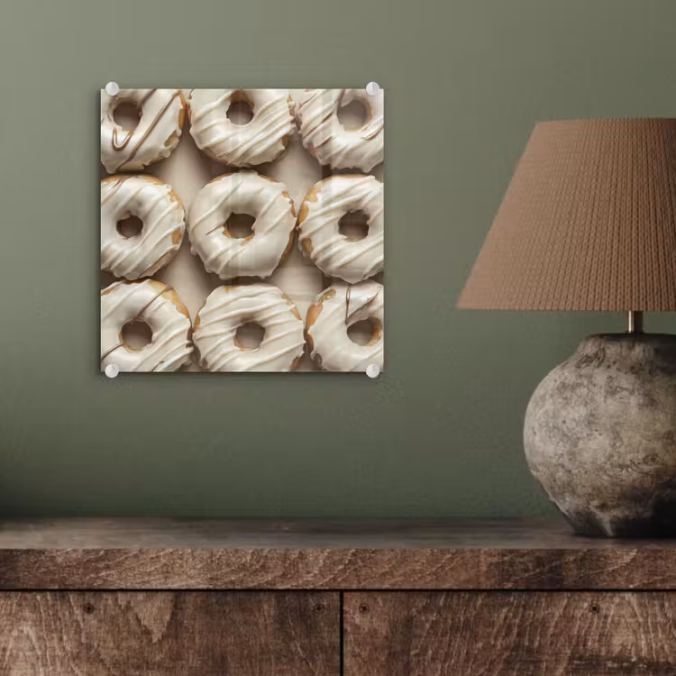 Donuts - Chocolade - Wit - Beige plexiglas 5mm klein -sfeer3