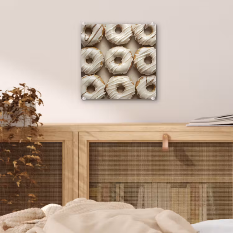 Donuts - Chocolade - Wit - Beige plexiglas 5mm klein -sfeer4