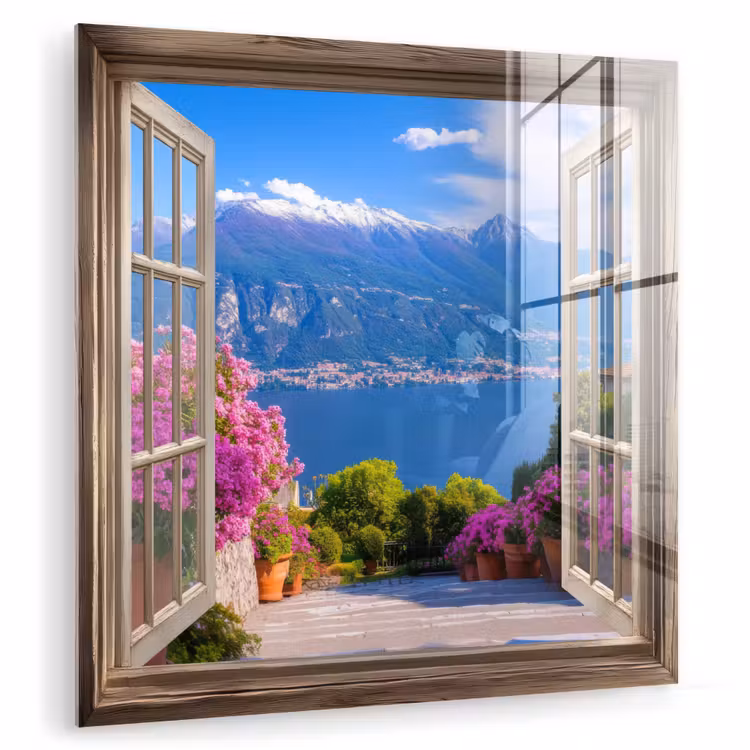 Doorkijk - Berg - Landschap - Uitzicht - Meer plexiglas 5mm klein -zzzproduct_nieuw