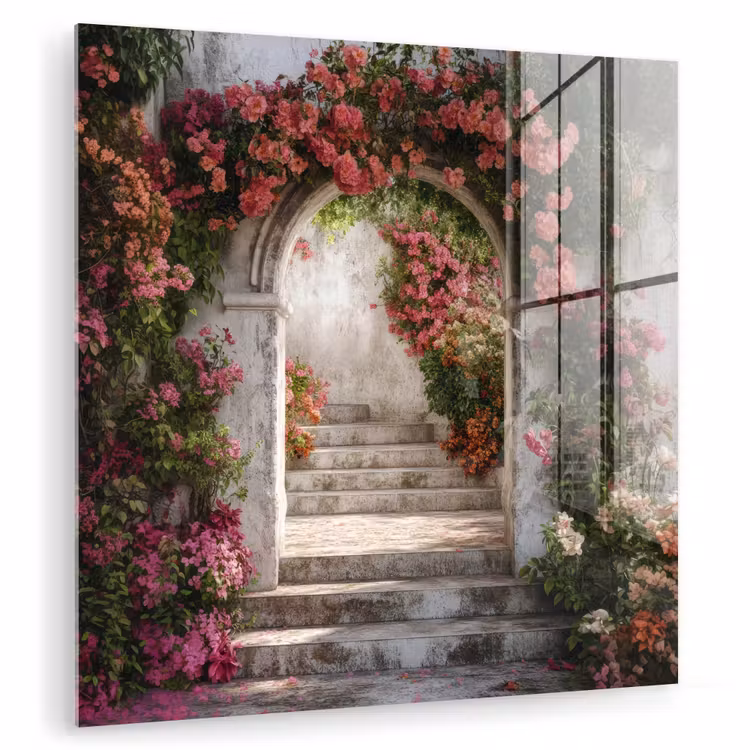 Doorkijk - Rozen - Vintage - Poort plexiglas 5mm klein -zzzproduct_nieuw