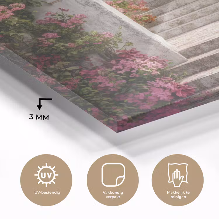 Doorkijk - Rozen - Vintage - Poort plexiglas 5mm klein -sfeer2