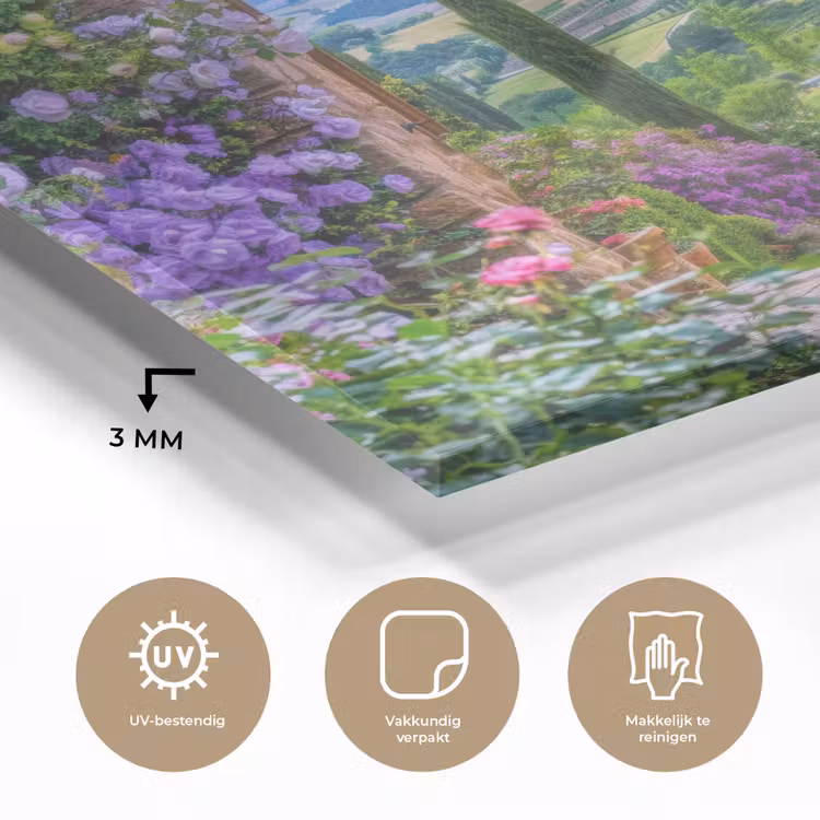 Doorkijk - Toscane - Landschap - Poort plexiglas 5mm klein -sfeer2