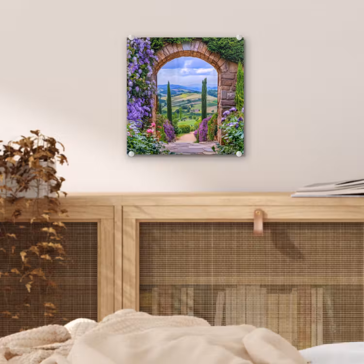 Doorkijk - Toscane - Landschap - Poort plexiglas 5mm klein -sfeer4