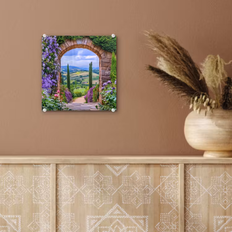 Doorkijk - Toscane - Landschap - Poort plexiglas 5mm klein -sfeer5