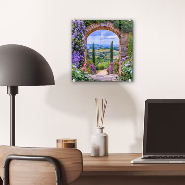 Doorkijk - Toscane - Landschap - Poort plexiglas 5mm klein -sfeer6