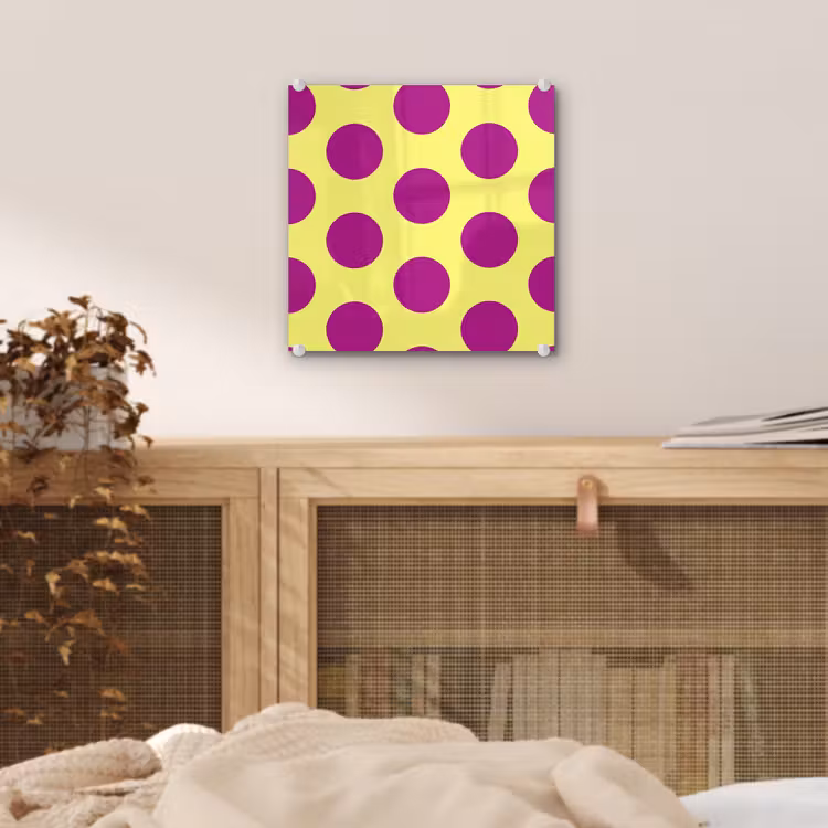 Dots - Klassiek - Geel plexiglas 5mm klein 11 -sfeer4