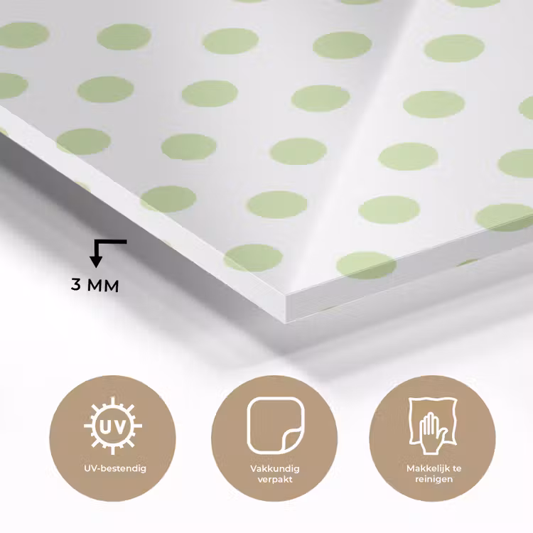 Dots - Klassiek - Groen plexiglas 5mm klein 11 -sfeer2