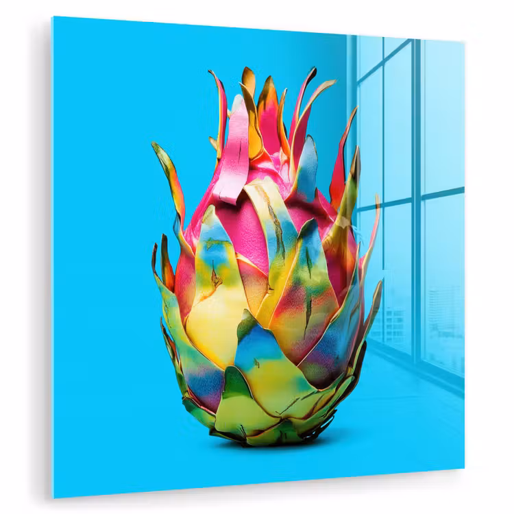 Drakenfruit - Blauw - Levendig plexiglas 5mm klein -zzzproduct_nieuw