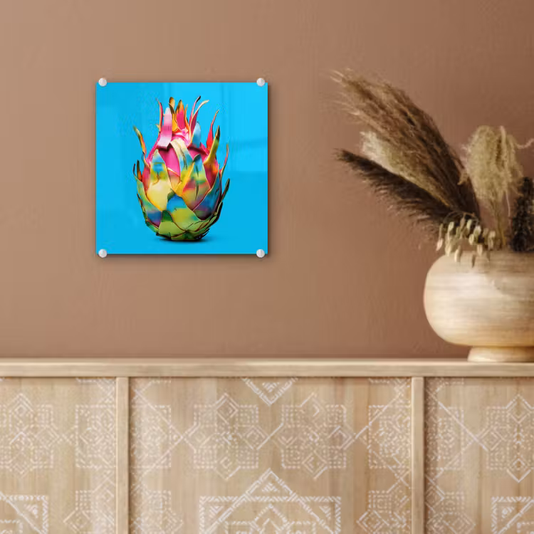 Drakenfruit - Blauw - Levendig plexiglas 5mm klein -sfeer5