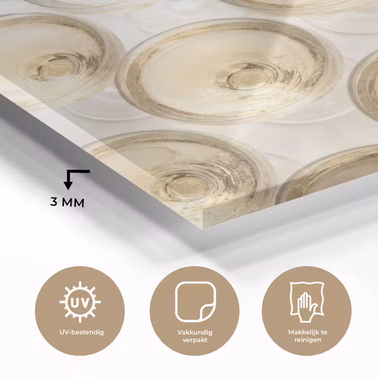 Drank - Glazen - Feest - Goud plexiglas 5mm klein -sfeer2