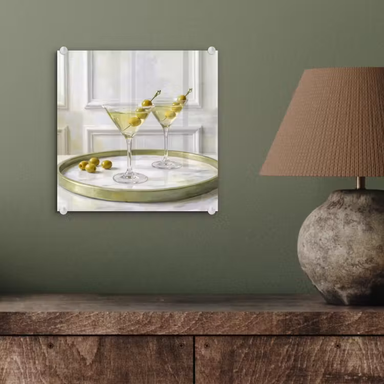 Drank - Martini - Olijven - Modern - Wit plexiglas 5mm klein -sfeer3