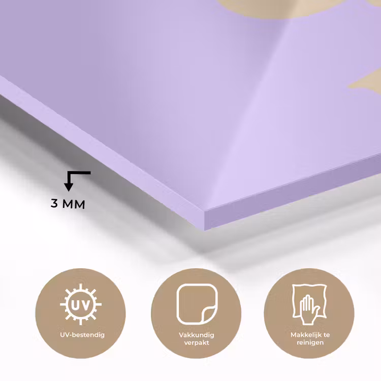 Dream - Paars - Typografisch plexiglas 5mm klein -sfeer2