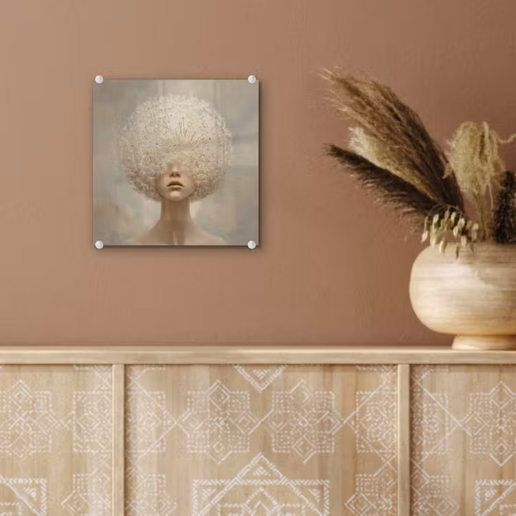 Dromerig - Beige - Paardenbloemzaadjes plexiglas 5mm klein -sfeer5