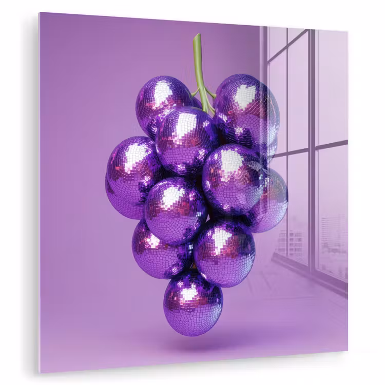 Druif - Disco - Glitter - Paars plexiglas 5mm klein -zzzproduct_nieuw