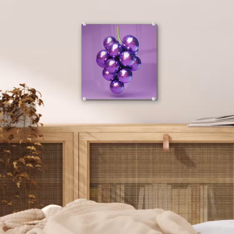Druif - Disco - Glitter - Paars plexiglas 5mm klein -sfeer4