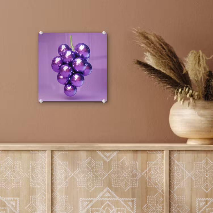 Druif - Disco - Glitter - Paars plexiglas 5mm klein -sfeer5