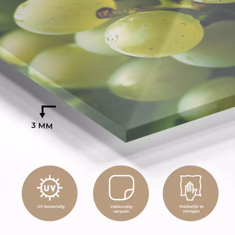 Druiven - Tros - Groen plexiglas 5mm klein -sfeer2