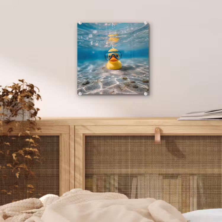 Duikbril - Eend - Water plexiglas 5mm klein -sfeer4