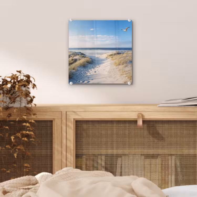 Duin - Meeuw - Strand - Zee - Zon plexiglas 5mm klein -sfeer4