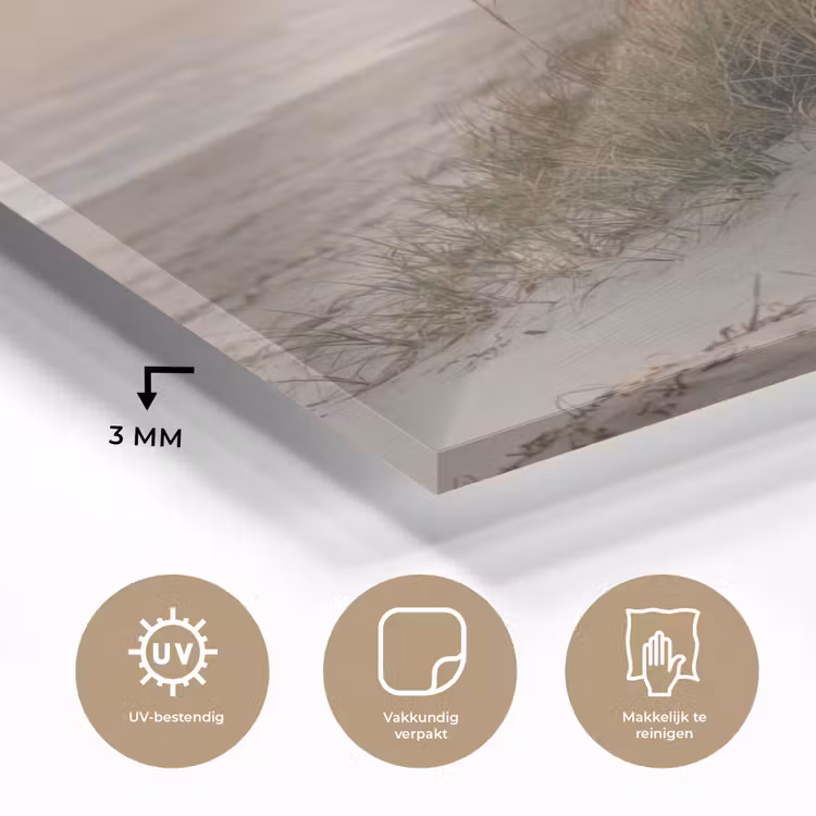 Duinlandschap - Zonsondergang - Strand plexiglas 5mm klein -sfeer2