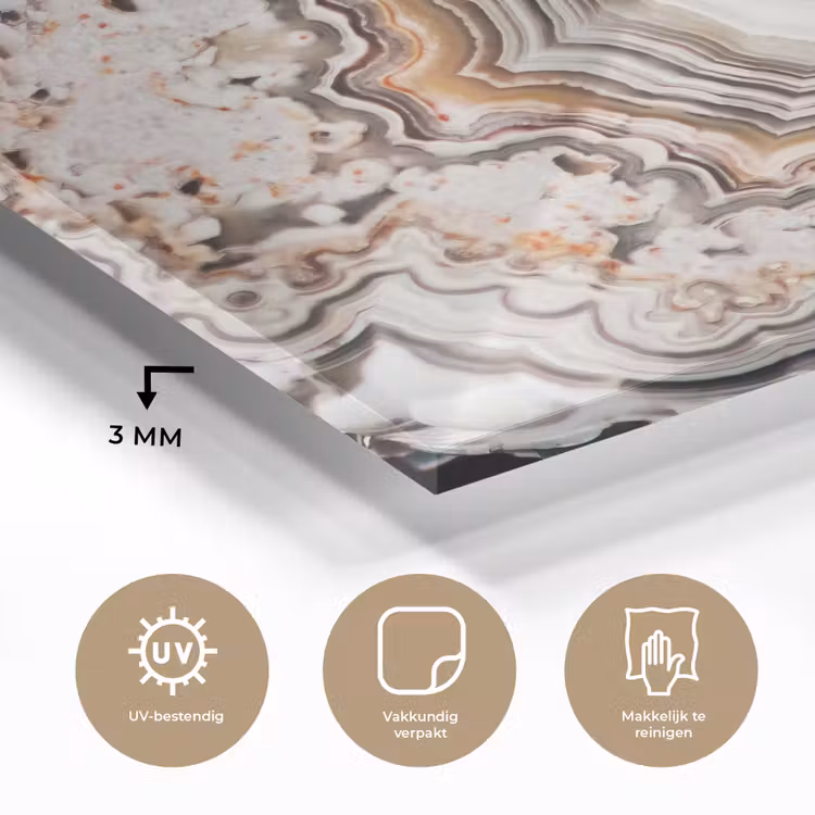 Edelsteen - Marmer - Natuur - Abstract plexiglas 5mm klein -sfeer2