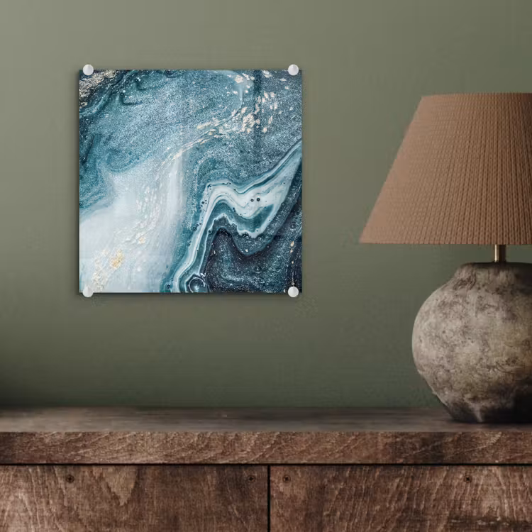 Edelstenen - Blauw - Natuur - Marmer - Abstract plexiglas 5mm klein -sfeer3