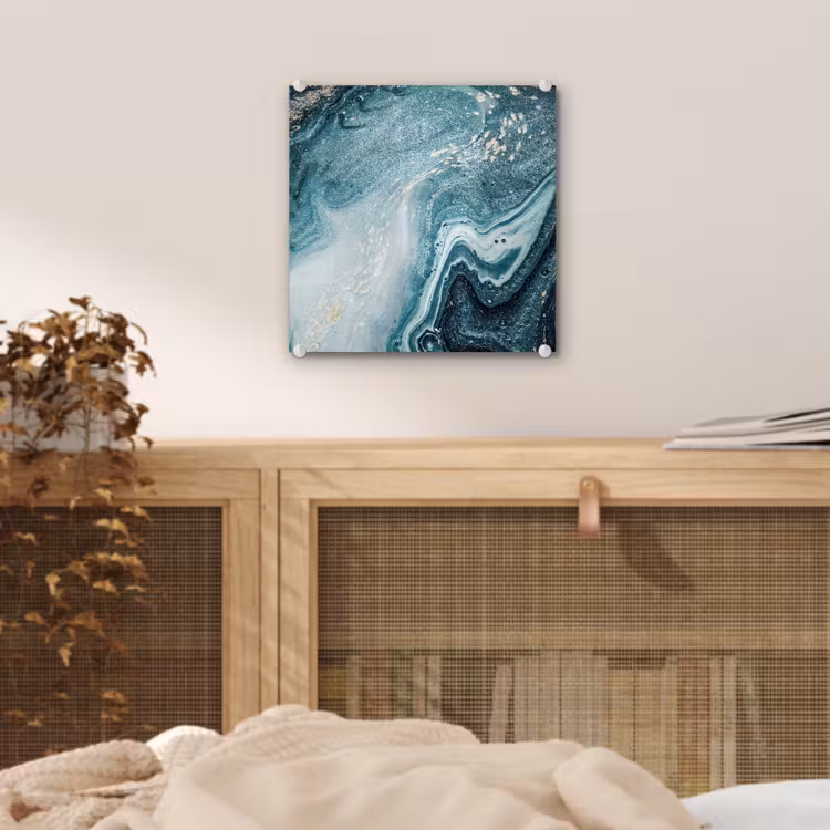 Edelstenen - Blauw - Natuur - Marmer - Abstract plexiglas 5mm klein -sfeer4