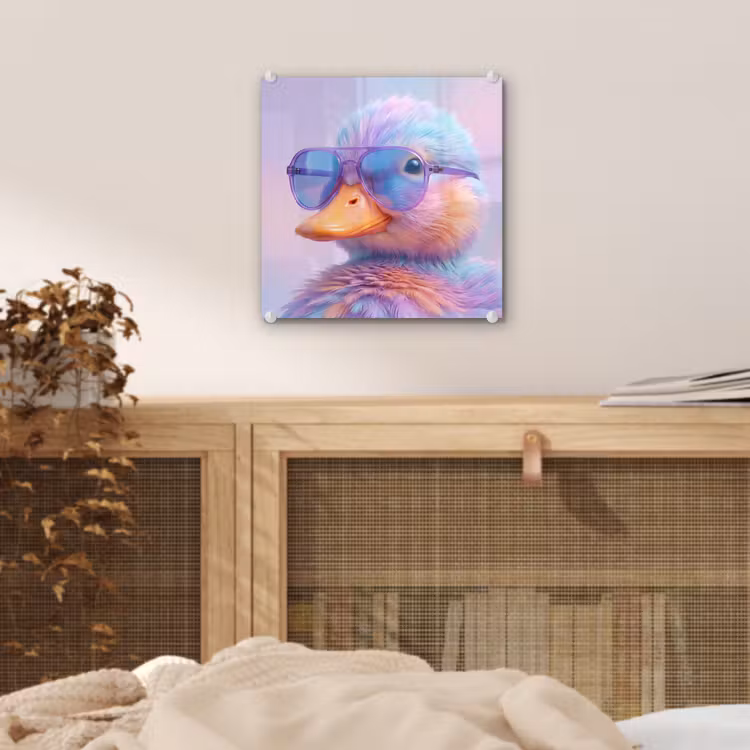 Eend - bril - Pastel plexiglas 5mm klein -sfeer4