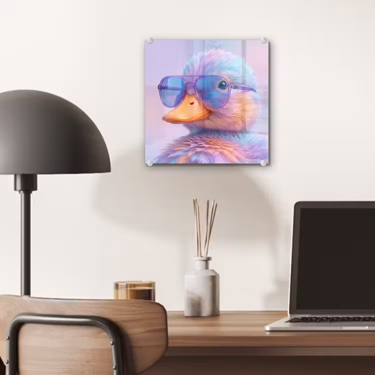 Eend - bril - Pastel plexiglas 5mm klein -sfeer6