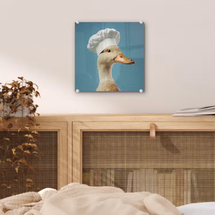 Eend - Koksmuts - Cute - Vogel plexiglas 5mm klein -sfeer4