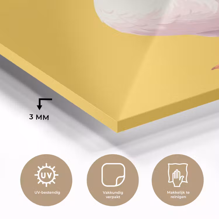 Eend - Zonnebril - Geel plexiglas 5mm klein -sfeer2