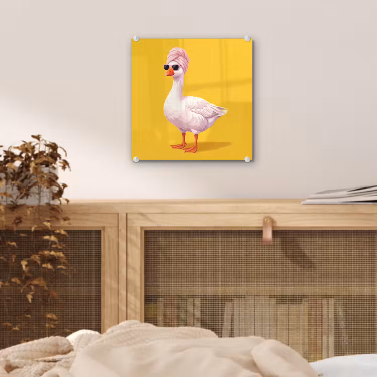 Eend - Zonnebril - Geel plexiglas 5mm klein -sfeer4
