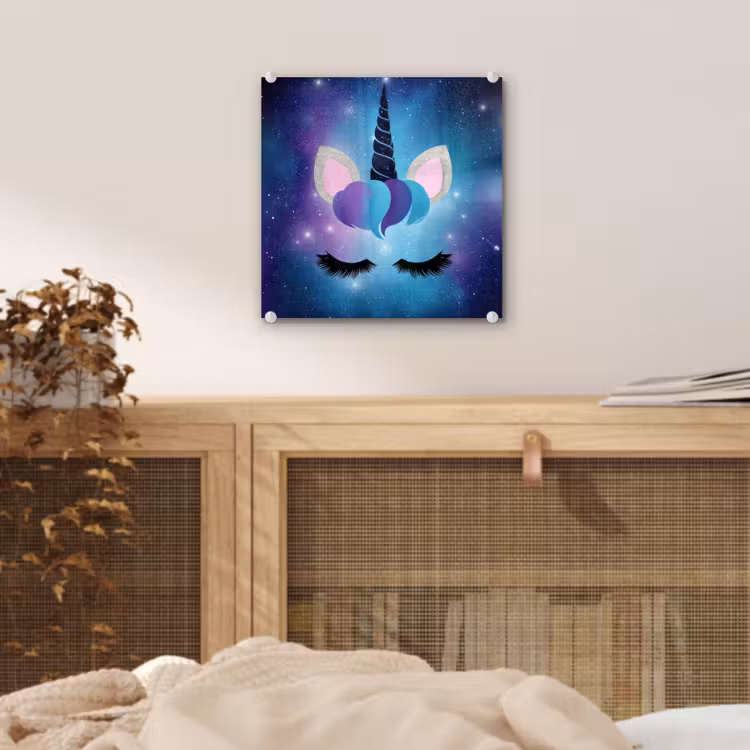 Eenhoorn - Sterren - Magisch - Blauw plexiglas 5mm klein -sfeer4