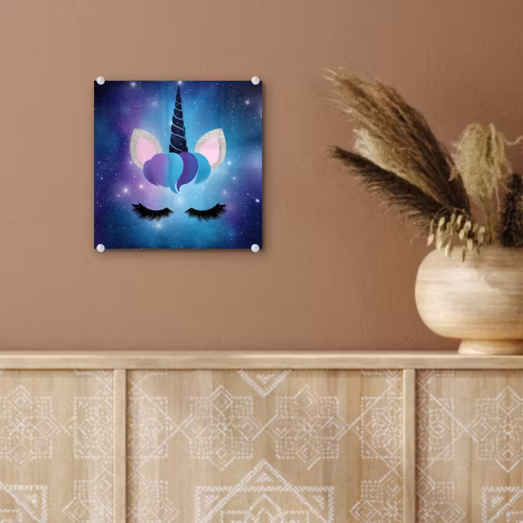 Eenhoorn - Sterren - Magisch - Blauw plexiglas 5mm klein -sfeer5